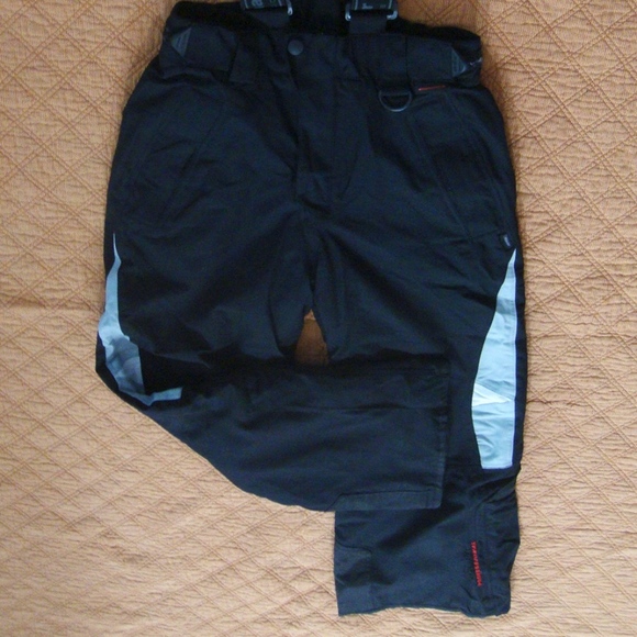 MAIER Germany Ski Pants KIDS Black Gray Suspenders Snow Board Euro 140 US 8-10 - Picture 7 of 8